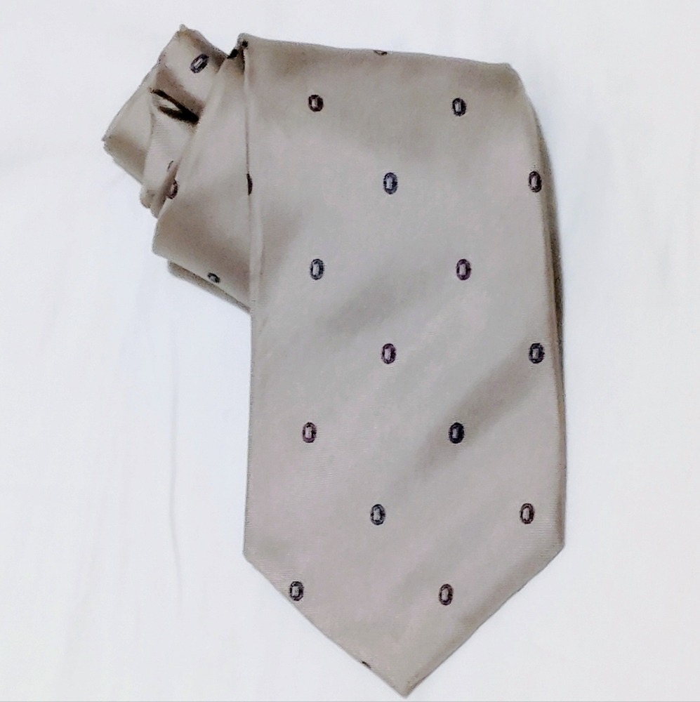 YVES SAINT LAURENT BEIGE SILK TIE